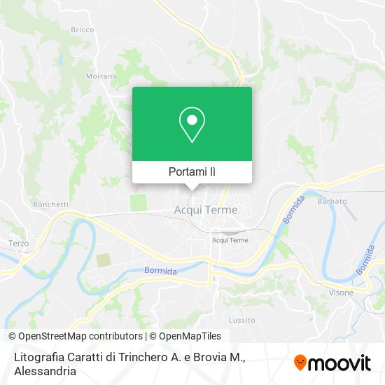 Mappa Litografia Caratti di Trinchero A. e Brovia M.