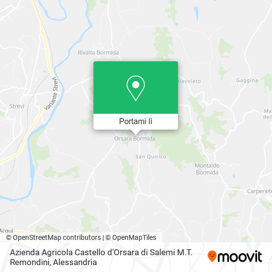 Mappa Azienda Agricola Castello d'Orsara di Salemi M.T. Remondini