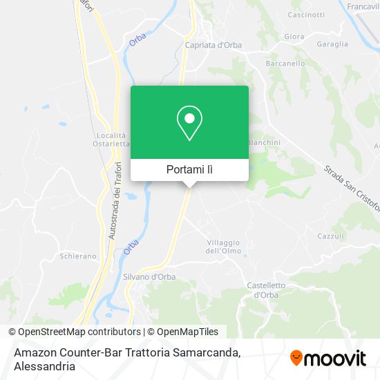 Mappa Amazon Counter-Bar Trattoria Samarcanda