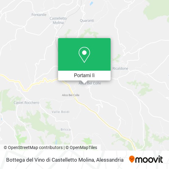 Mappa Bottega del Vino di Castelletto Molina
