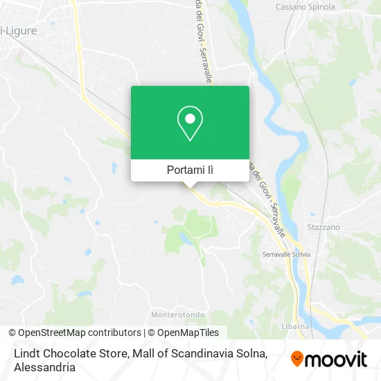 Mappa Lindt Chocolate Store, Mall of Scandinavia Solna