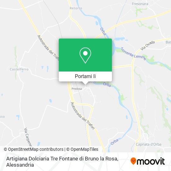 Mappa Artigiana Dolciaria Tre Fontane di Bruno la Rosa