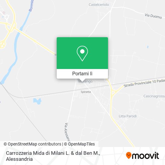 Mappa Carrozzeria Mida di Milani L. & dal Ben M.