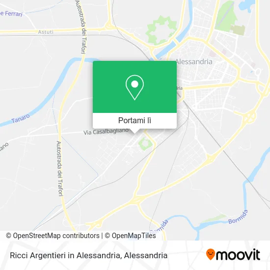 Mappa Ricci Argentieri in Alessandria