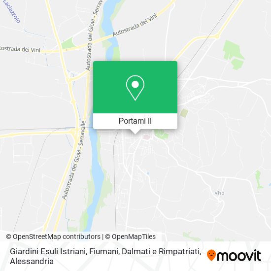 Mappa Giardini Esuli Istriani, Fiumani, Dalmati e Rimpatriati