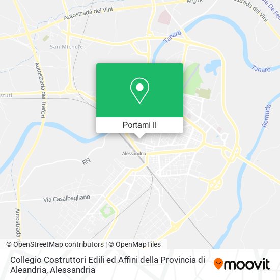 Mappa Collegio Costruttori Edili ed Affini della Provincia di Aleandria