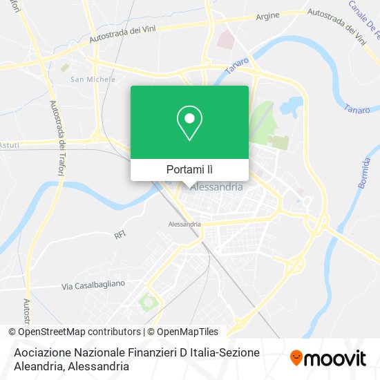 Mappa Aociazione Nazionale Finanzieri D Italia-Sezione Aleandria