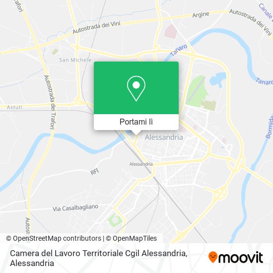 Mappa Camera del Lavoro Territoriale Cgil Alessandria