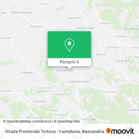 Mappa Strada Provinciale Tortona - Castellania