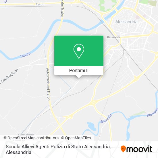 Mappa Scuola Allievi Agenti Polizia di Stato Alessandria