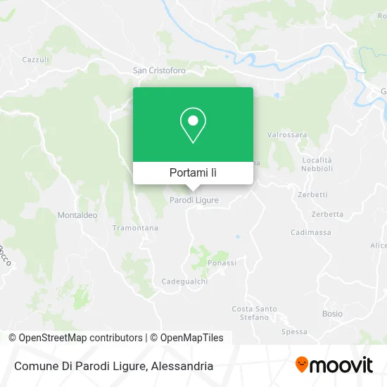 Mappa Comune Di Parodi Ligure