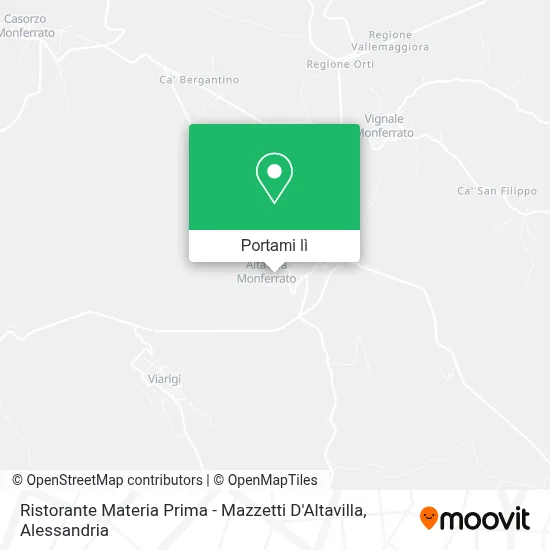 Mappa Ristorante Materia Prima - Mazzetti D'Altavilla