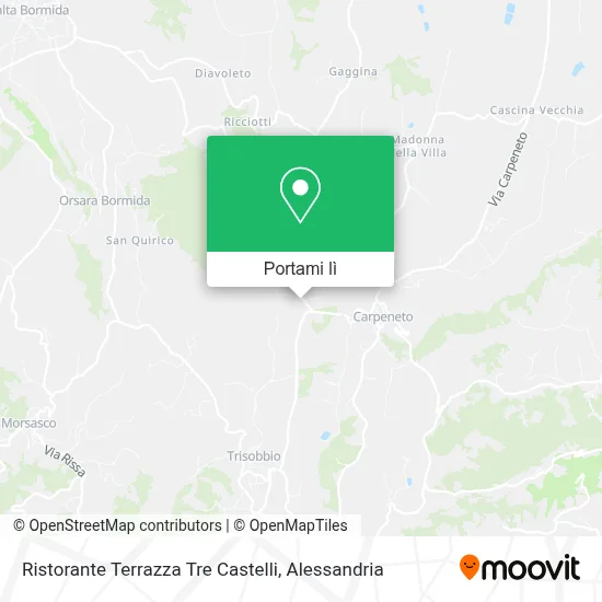 Mappa Ristorante Terrazza Tre Castelli