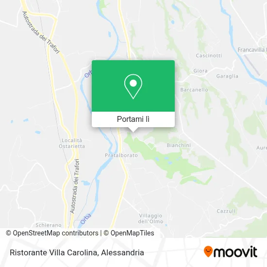 Mappa Ristorante Villa Carolina