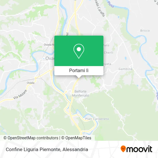 Mappa Confine Liguria Piemonte