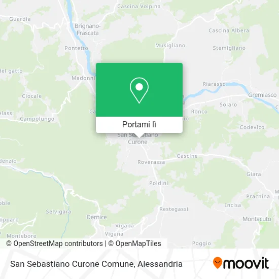 Mappa San Sebastiano Curone Comune