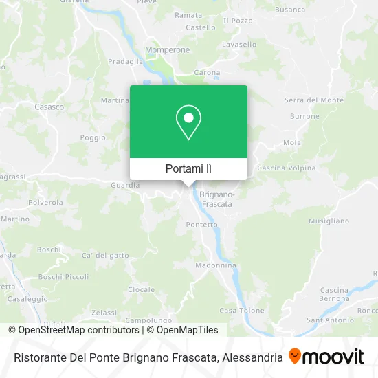 Mappa Ristorante Del Ponte Brignano Frascata