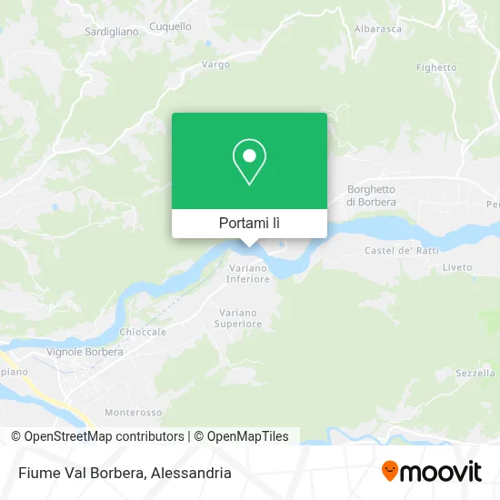 Mappa Fiume Val Borbera