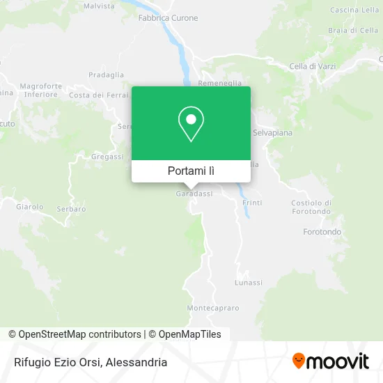 Mappa Rifugio Ezio Orsi