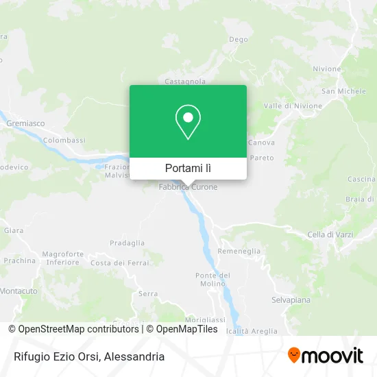 Mappa Rifugio Ezio Orsi