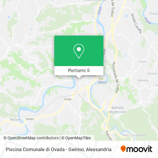 Mappa Piscina Comunale di Ovada - Geirino