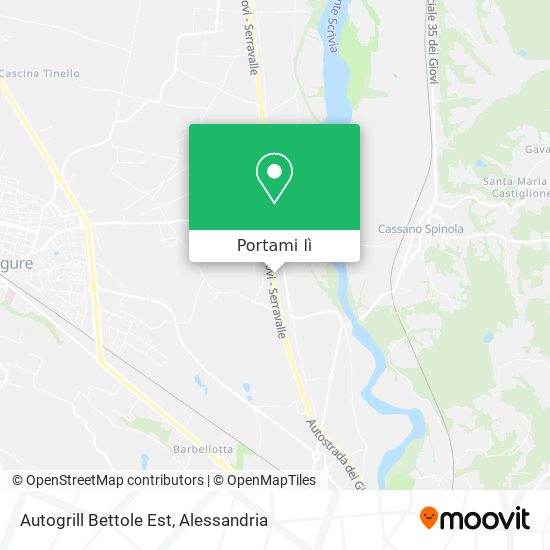 Mappa Autogrill Bettole Est