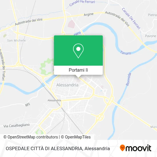 Mappa OSPEDALE CITTÀ DI ALESSANDRIA