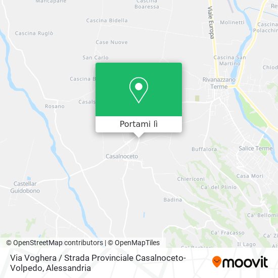 Mappa Via Voghera / Strada Provinciale Casalnoceto-Volpedo