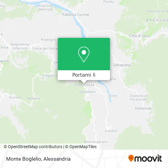 Mappa Monte Boglelio