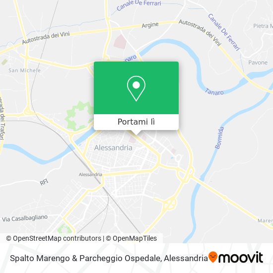 Mappa Spalto Marengo & Parcheggio Ospedale