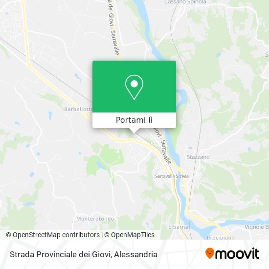 Mappa Strada Provinciale dei Giovi