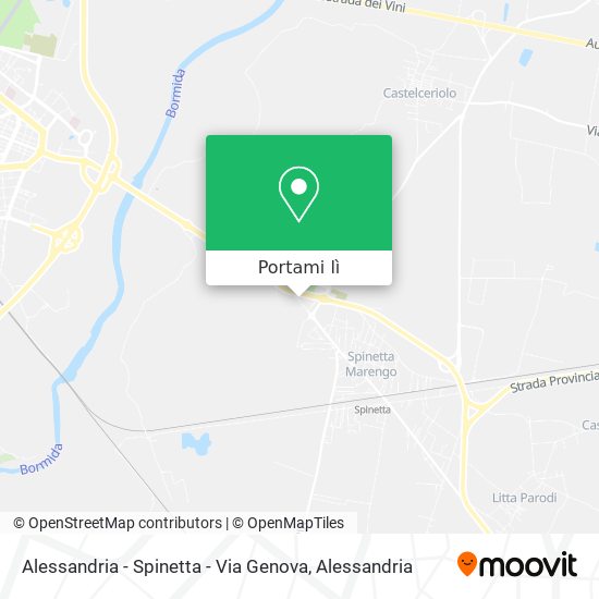 Mappa Alessandria - Spinetta - Via Genova