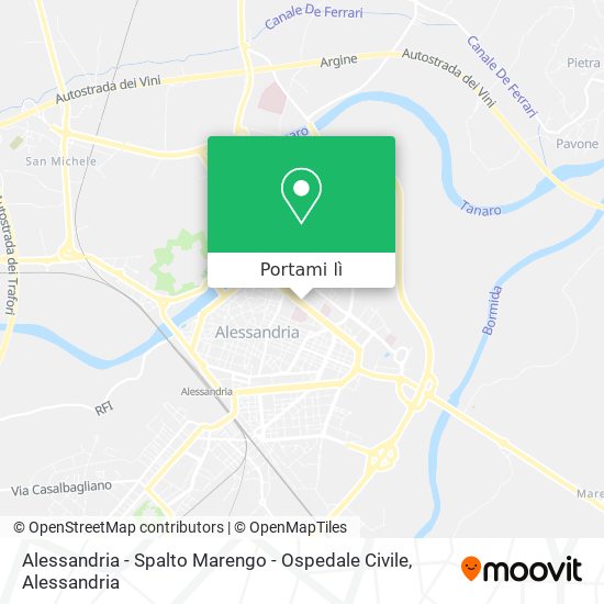 Mappa Alessandria - Spalto Marengo - Ospedale Civile