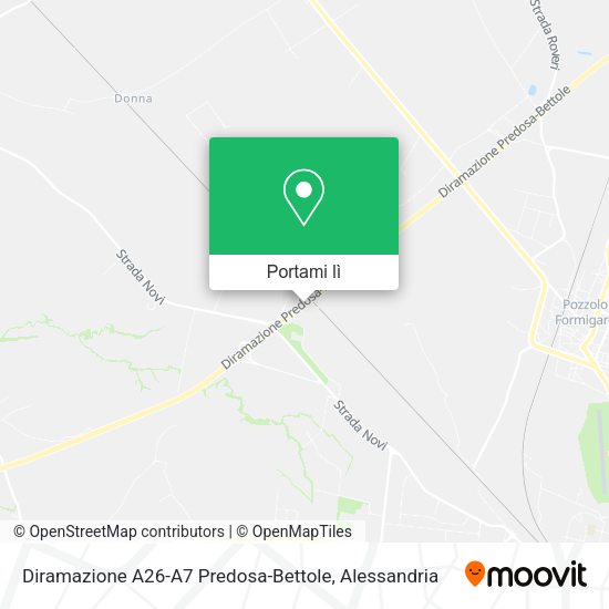 Mappa Diramazione A26-A7 Predosa-Bettole