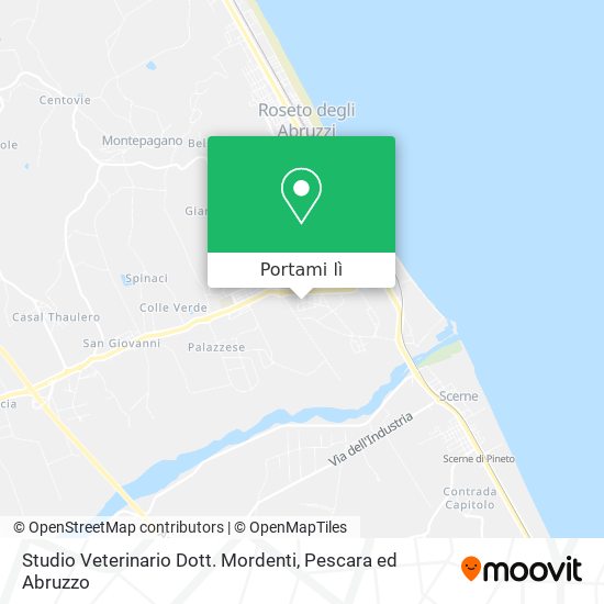 Mappa Studio Veterinario Dott. Mordenti