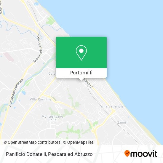 Mappa Panificio Donatelli