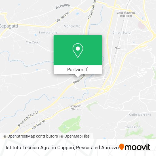 Mappa Istituto Tecnico Agrario Cuppari
