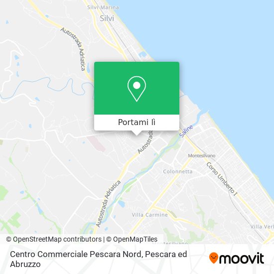 Mappa Centro Commerciale Pescara Nord