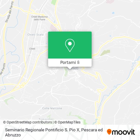 Mappa Seminario Regionale Pontificio S. Pio X