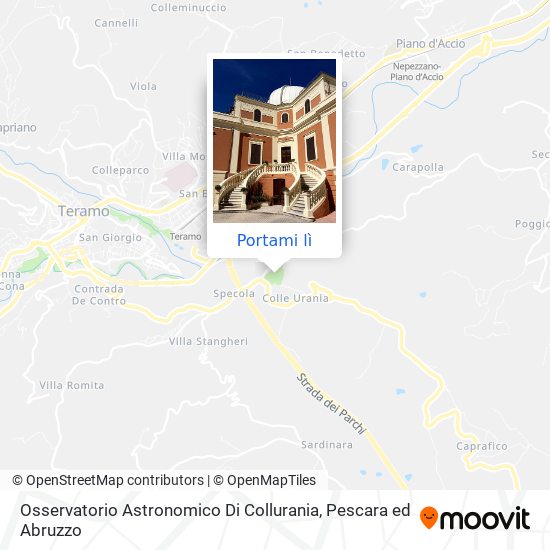Mappa Osservatorio Astronomico Di Collurania