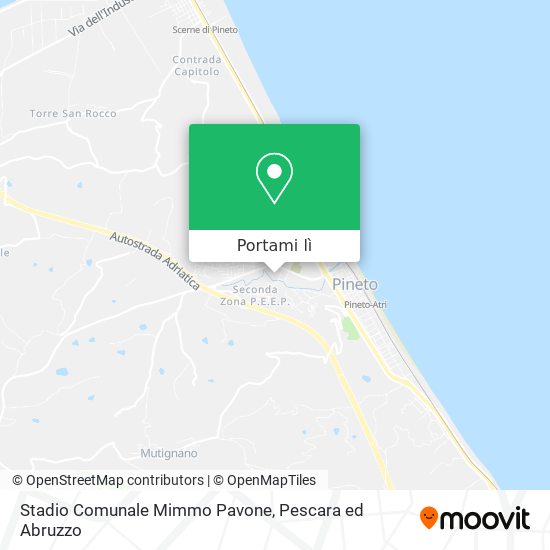 Mappa Stadio Comunale Mimmo Pavone