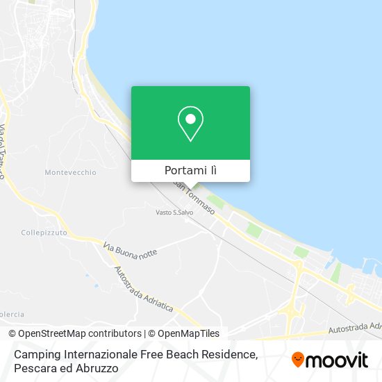 Mappa Camping Internazionale Free Beach Residence