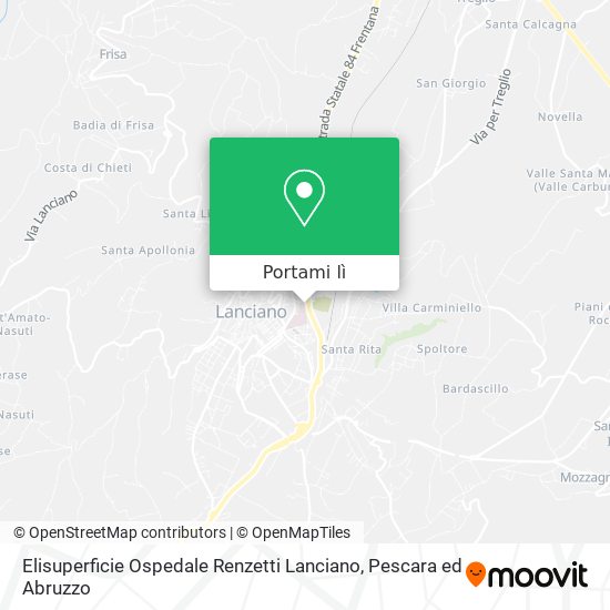 Mappa Elisuperficie Ospedale Renzetti Lanciano