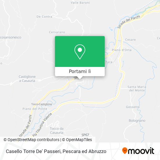 Mappa Casello Torre De' Passeri