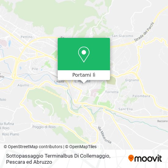 Mappa Sottopassaggio Terminalbus Di Collemaggio