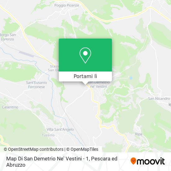 Mappa Map Di San Demetrio Ne' Vestini - 1