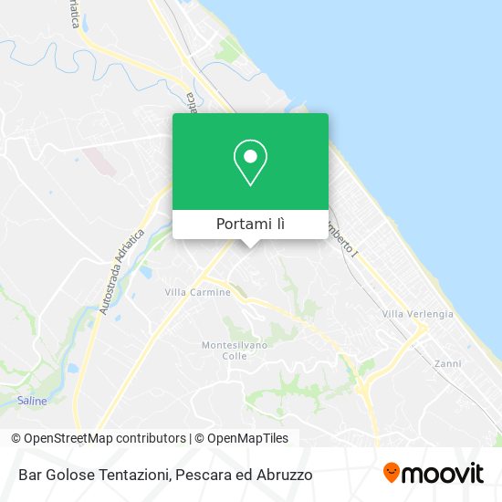 Mappa Bar Golose Tentazioni