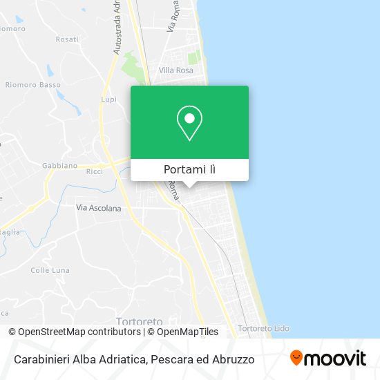 Mappa Carabinieri Alba Adriatica