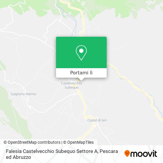Mappa Falesia Castelvecchio Subequo Settore A