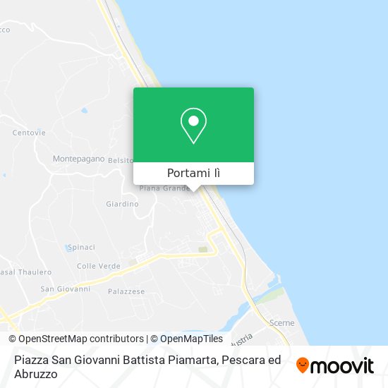 Mappa Piazza San Giovanni Battista Piamarta